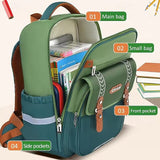 Kids Primary School Ergonomic Backpack Waterproof Large-capacity Schoolbag