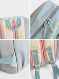 Kid Women Macaron Polyester Backpack Large Capacity School Bag