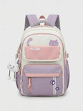 Kid Women Polyester Backpack  Large Capacity Schoolbags