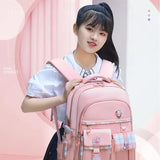 Kid Primary School Girls Lightweight Backpack Large Capacity Waterproof Schoolbags