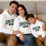 Family Matching Letter Casual Print Long Sleeve Active Hoodie Pullover