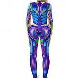 Family Matching Halloween Jumpsuit Skull Pattern Long Sleeve Pajamas Outfits