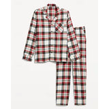 Family Matching Plaid Home Print Red Long Sleeve Pajamas Outfits