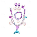 Kids Girls Five Piece Mermaid Swimwear Bikini Rainbow Cute Swimsuits