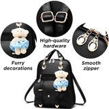 Kid Girl Backpack Large Capacity Leather Shoulder Bags Back to School Gift