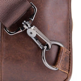 Men Genuine Leather Cowhide Vintage Chest Backpack Travel Fashion Shoulder Bag