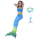 Kids Girls Five Piece Mermaid Swimwear Bikini Beach Summer Swimsuits