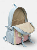 Kid Women Macaron Polyester Backpack Large Capacity School Bag