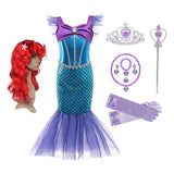 Kids Girls Mermaid Sleeveless Performance Costume Dresses