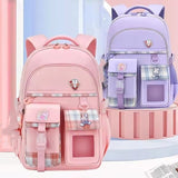 Kid Primary School Girls Lightweight Backpack Large Capacity Waterproof Schoolbags