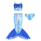 Kid Girl Mermaid Princess Swimwear Masquerade Party Holiday Swimsuits