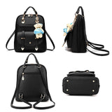Kid Girl Backpack Large Capacity Leather Shoulder Bags Back to School Gift