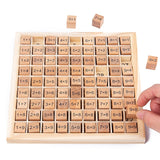 Montessori Educational Wooden Math Toys 99 Multiplication Table Math Arithmetic Teaching Aids