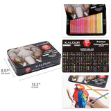 180 Pcs Professional Colored Pencils Drawing Pencils Tin Box Package