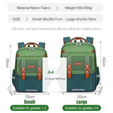 Kids Primary School Ergonomic Backpack Waterproof Large-capacity Schoolbag