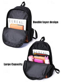 Kid Basketball Polyester Large Capacity Print Backpack Lunch Bag Pencil Case 3-Piece Set