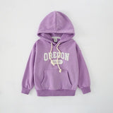 Family Matching Letter Casual Print Long Sleeve Active Hoodie Pullover