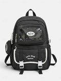 Kid Women Macaron Polyester Backpack Large Capacity School Bag