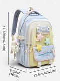 Kid Macaron Polyester Backpack Large Capacity School Bag Backpacks