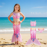 Kid Girl Mermaid Princess Swimwear Movie Cosplay Party Holiday Swimsuits