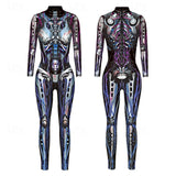 Family Matching Halloween Jumpsuit Skull Pattern Long Sleeve Pajamas Outfits