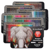 180 Pcs Professional Colored Pencils Drawing Pencils Tin Box Package