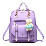 Kid Girl Backpack Large Capacity Leather Shoulder Bags Back to School Gift