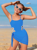 Kids Girls Swimsuit Beach Color Block Vacation Fashion  Bathing Suits