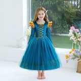 5 Packs Kids Girls Solid  Long Sleeve Performance Party Costume Halloween Dresses