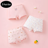 3 Pair/set  Kid Girl Indoor Animal Cute Cartoon Cotton Underwear