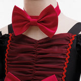 Kids Girls Party  Graphic Short Sleeve Halloween Party Dresses