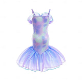 Book Week 2026 The Little Mermaid Little Mermaid Mermaid Tail Aqua Princess Dress Halloween Dress Cosplay Costume Theme Party Costume Cosplay Movie Cosplay for Girls' Kid's Carnival Masquerade