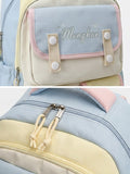 Kid Women Macaron Color Polyester Backpack Large Capacity School Bag