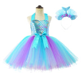 Book Week 2026 Kids Girls' Dress Cartoon Unicorn Patchwork Sleeveless Performance Birthday Ruched Mesh Patchwork Cute Costume Cotton Above Knee A Line Dress Tulle Dress Summer Spring Fall 4-12 Years