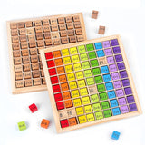 Montessori Educational Wooden Math Toys 99 Multiplication Table Math Arithmetic Teaching Aids