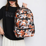 Middle High School Students Kid Boys Blue Camouflage Backpack Lightweight School Bag