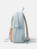 Kid Women Macaron Polyester Backpack Large Capacity School Bag