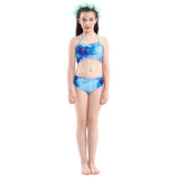 Kids Girls Three Piece Mermaid Swimsuits Bikini Beach Swimwear