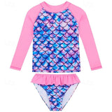 Kids Girls Swimsuit Outdoor Beach Vacation Tropical Sports Bathing Swimwear