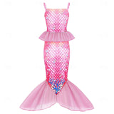 Kid Girl Mermaid Princess Theme Party Costume Cosplay Carnival Dresses