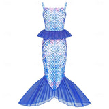 Kid Girl Mermaid Princess Theme Party Costume Cosplay Carnival Dresses