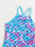 Kids Girls Swimsuit Outdoor Beach Mermaid Vacation Sports Fashion Bathing Suits