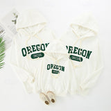 Family Matching Letter Casual Print Long Sleeve Active Hoodie Pullover