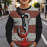 3-12T Kid Halloween Boys 3D Cartoon Long Sleeve Casual Daily Regular Fit Shirts