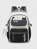 Kid Women Polyester Backpack  Large Capacity Schoolbags