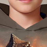 3-12Y Kid Boys 3D Dinosaur Fall Winter Fashion Streetwear Hoodie Pullover