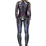 Family Matching Halloween Jumpsuit Skull Pattern Long Sleeve Pajamas Outfits