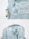 Kid Women Polyester Multi-Color Star Print Large Capacity Backpacks Schoolbags