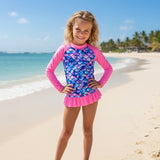 Kids Girls Swimsuit Outdoor Beach Vacation Tropical Sports Bathing Swimwear