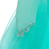 Kids Girls Party Solid  Performance Mesh Fashion  Princess Maxi Party Dress